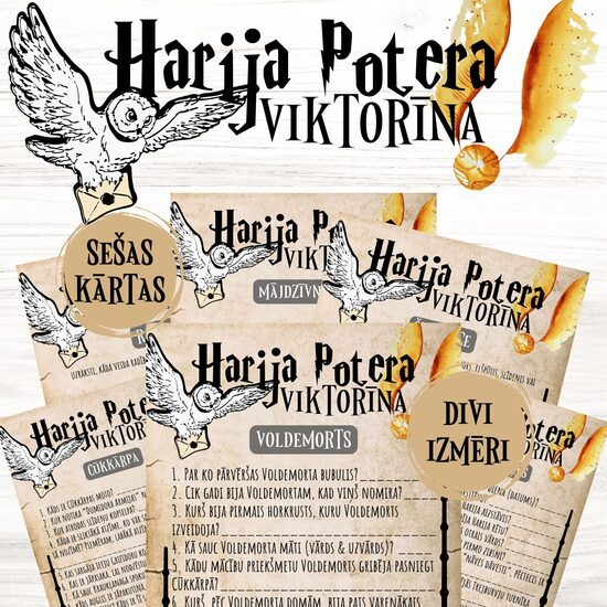 Harija Potera Viktorīna, digitāls PDF fails